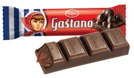 Gaštano 27g Hořká čokoláda s kakaovo-oříškovou náplní