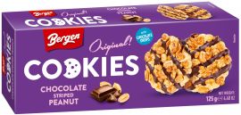 Bergen Cookies Chocolate Striped Peanut 125g
