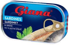 Sardinky GIANA ve vlastní šťávě 125g